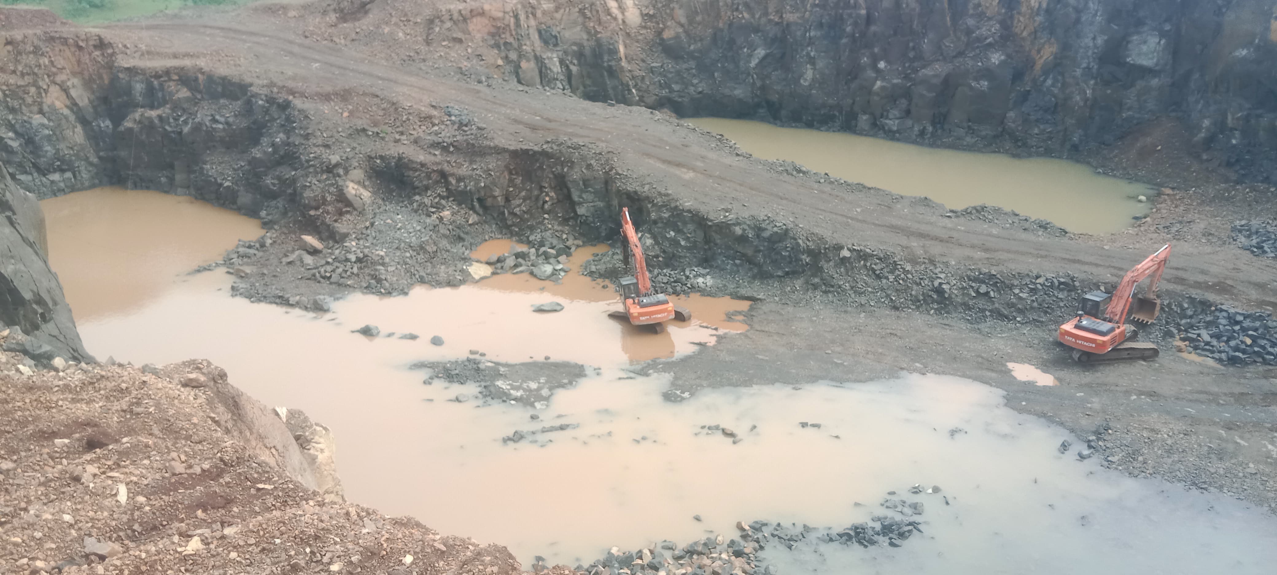 Quarry pit with standing water